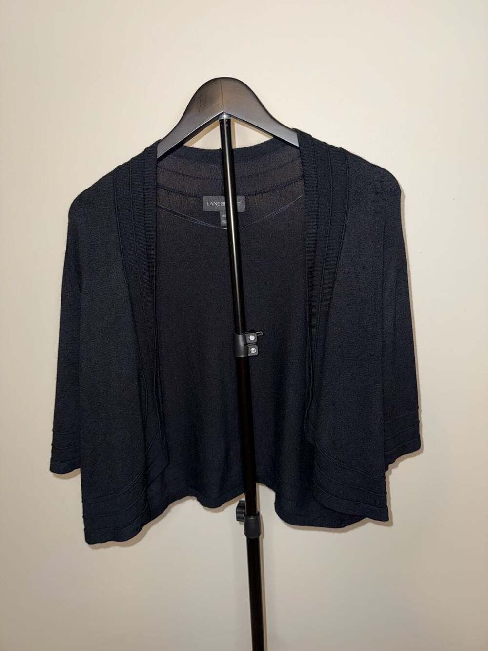 Lane Bryant Cardigan Size 18/20 Black Cropped Open